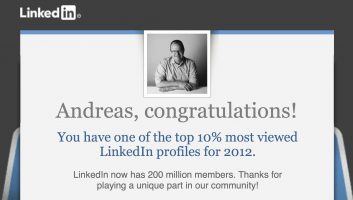 10% most viewed LinkedIn profiles for 2012